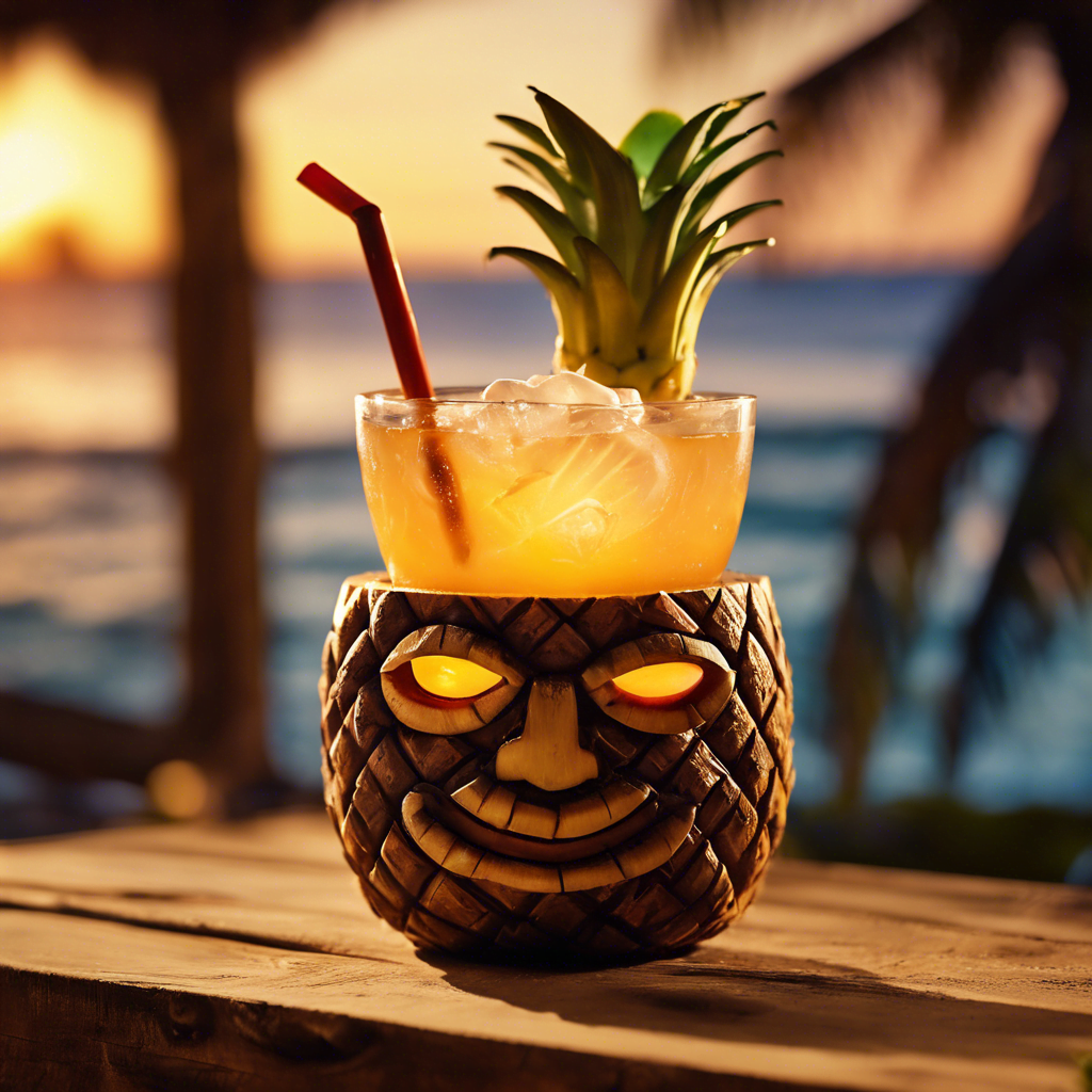 Den ultimative tiki-drink i en ananas