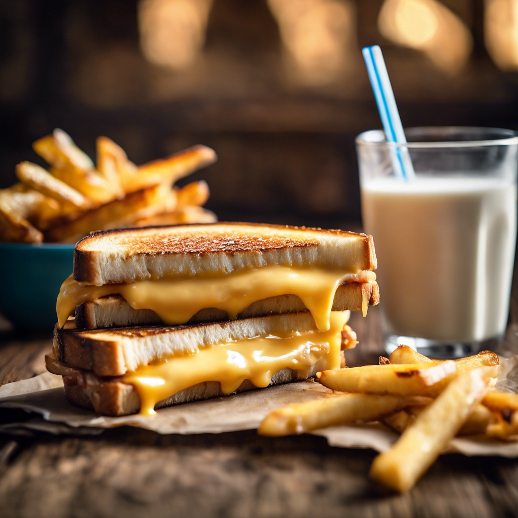 En klassisk, gylden grilloste-sandwich til bloggen