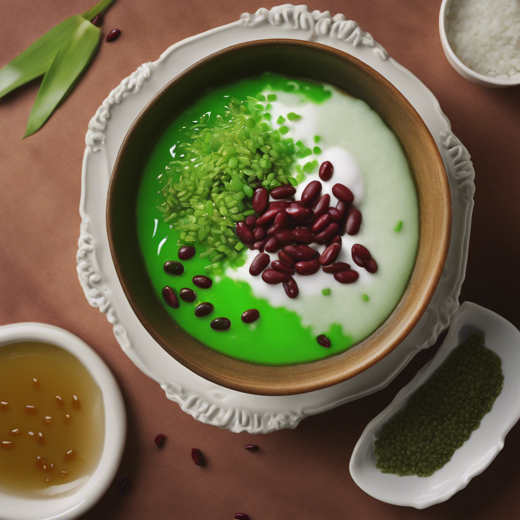 En populær gademad og dessert i Malaysia og Sydøstasien: Cendol