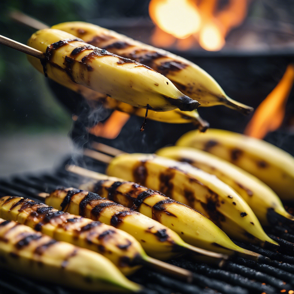 Grillade filippinske Ginanggang-bananer fra Mindanao