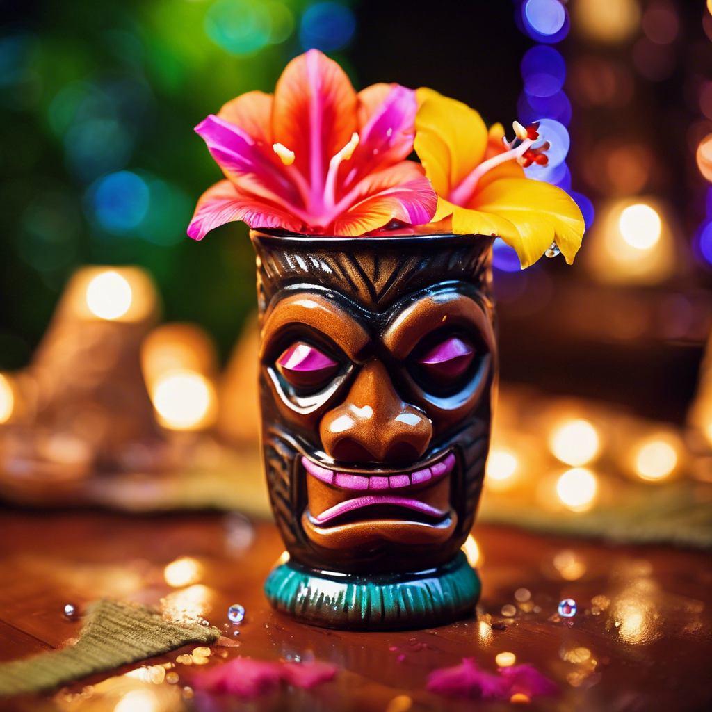 Lækker tiki-cocktail med kokosnød og rom