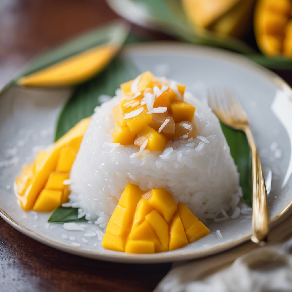 Mango med klæbrig ris: En populær thai-dessert