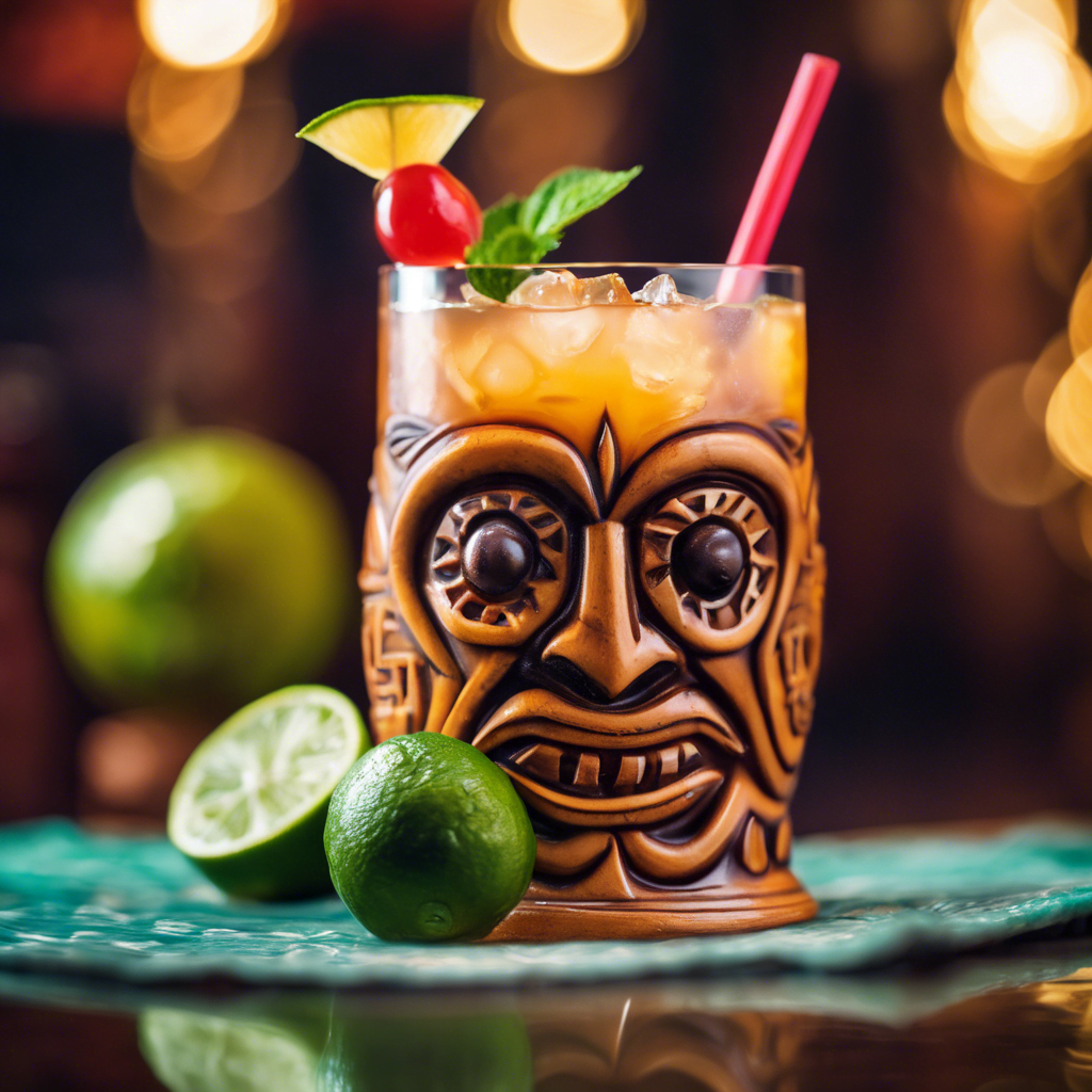 Moderne tikidrik med cinnamon og grapefruit