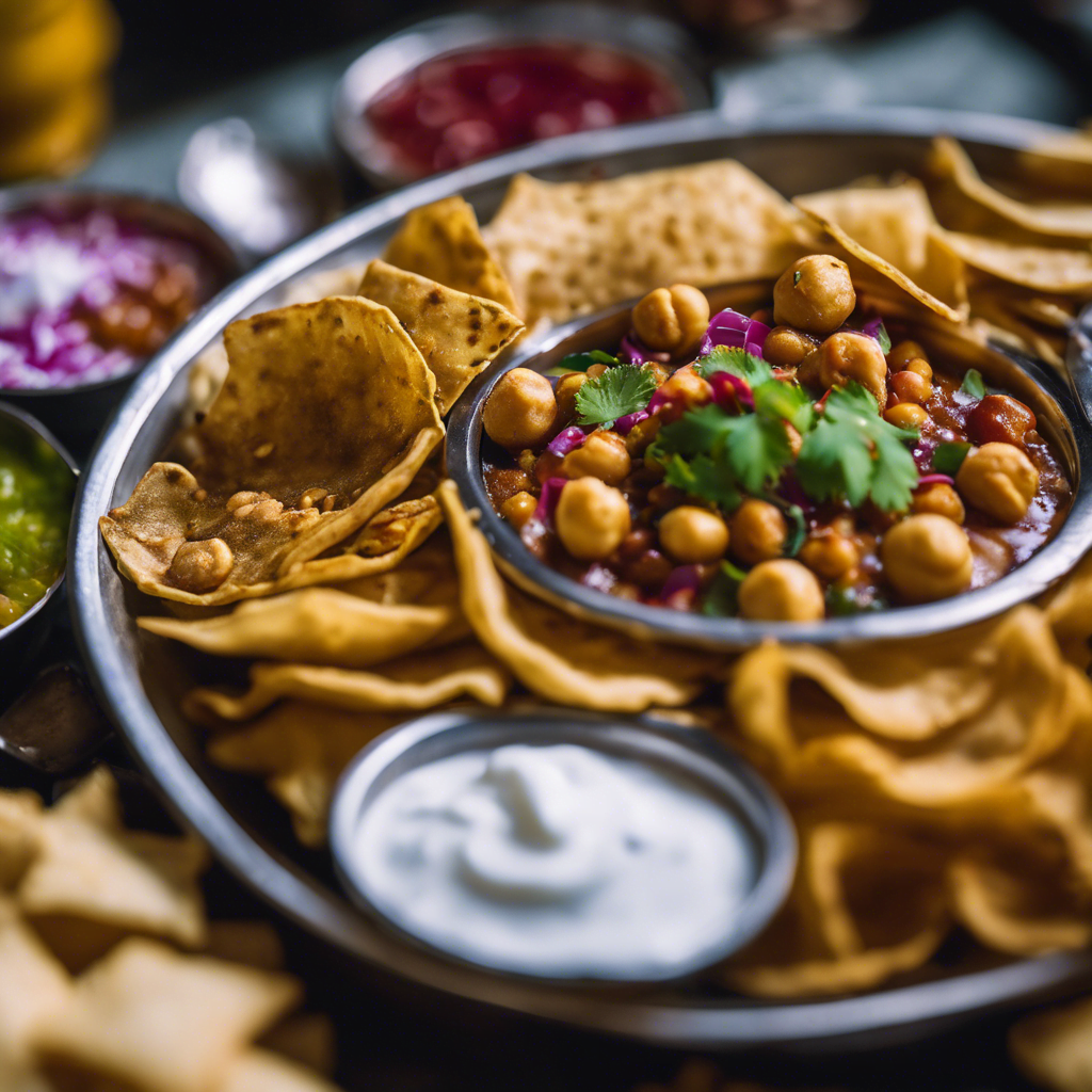 Populær gadeføde i Indien: Papri Chaat