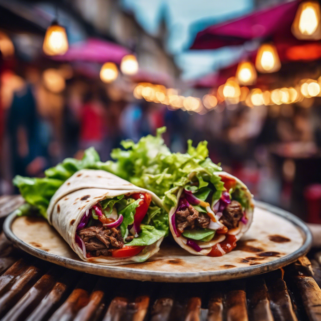Tyrkisk Gademad: En populær wraps fyldt med kebab